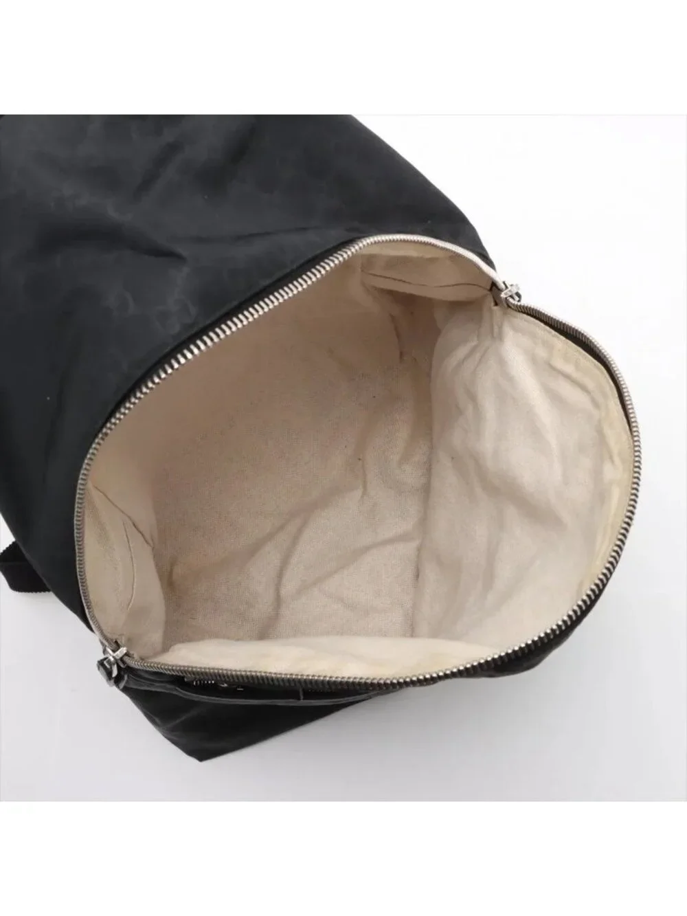 Gucci GG Nylon Leather Backpack Black